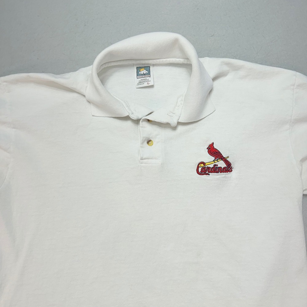St. Louis‎ Cardinals Men's Polo Shirt Large MLB Baseball Cotton Deluxe,